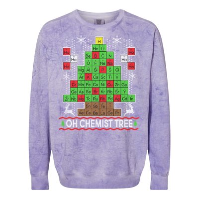 Oh Chemist Tree Ugly Christmas Sweater Colorblast Crewneck Sweatshirt