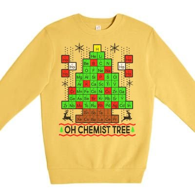 Oh Chemist Tree Ugly Christmas Sweater Premium Crewneck Sweatshirt