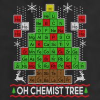 Oh Chemist Tree Ugly Christmas Sweater 7 Panel Mesh Trucker Snapback Hat