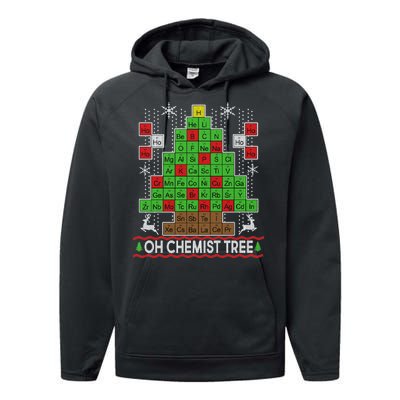 Oh Chemist Tree Ugly Christmas Sweater Performance Fleece Hoodie