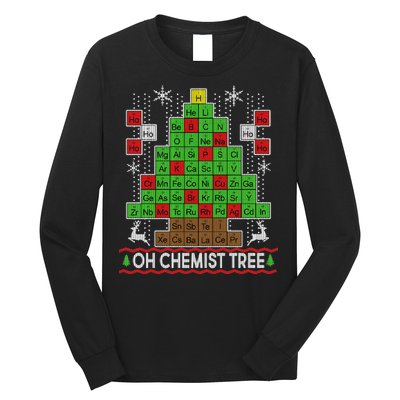 Oh Chemist Tree Ugly Christmas Sweater Long Sleeve Shirt