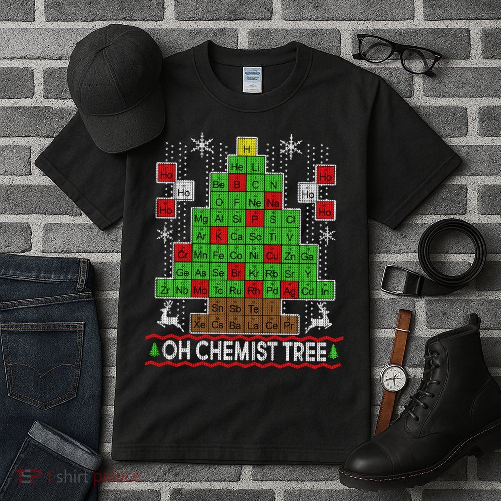 Oh Chemist Tree Ugly Christmas Sweater Tall T-Shirt