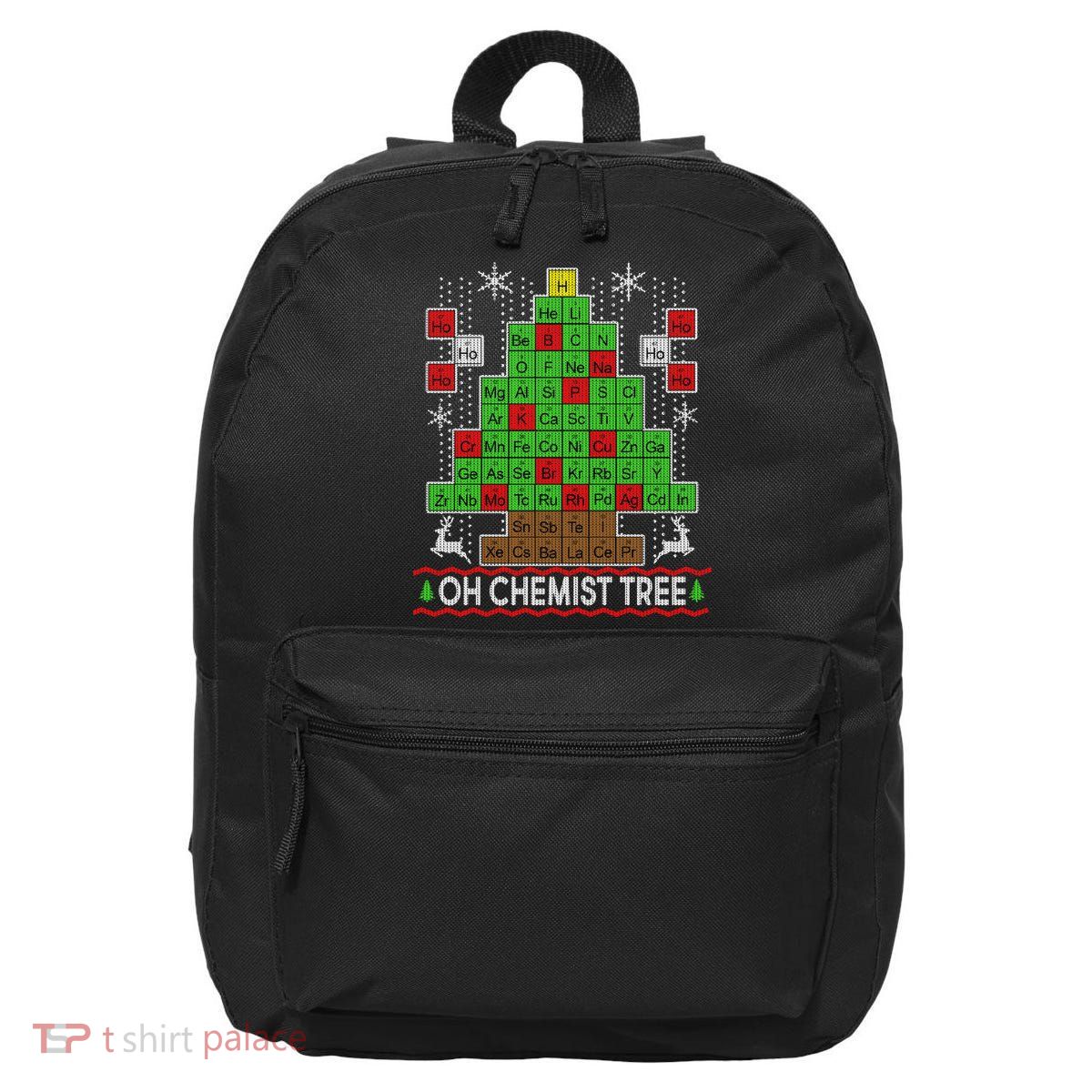 Oh Chemist Tree Ugly Christmas Sweater 16 in Basic Backpack