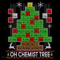 Oh Chemist Tree Ugly Christmas Sweater 16 in Basic Backpack