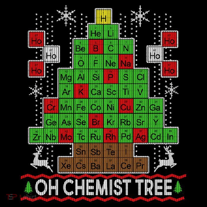 Oh Chemist Tree Ugly Christmas Sweater 16 in Basic Backpack
