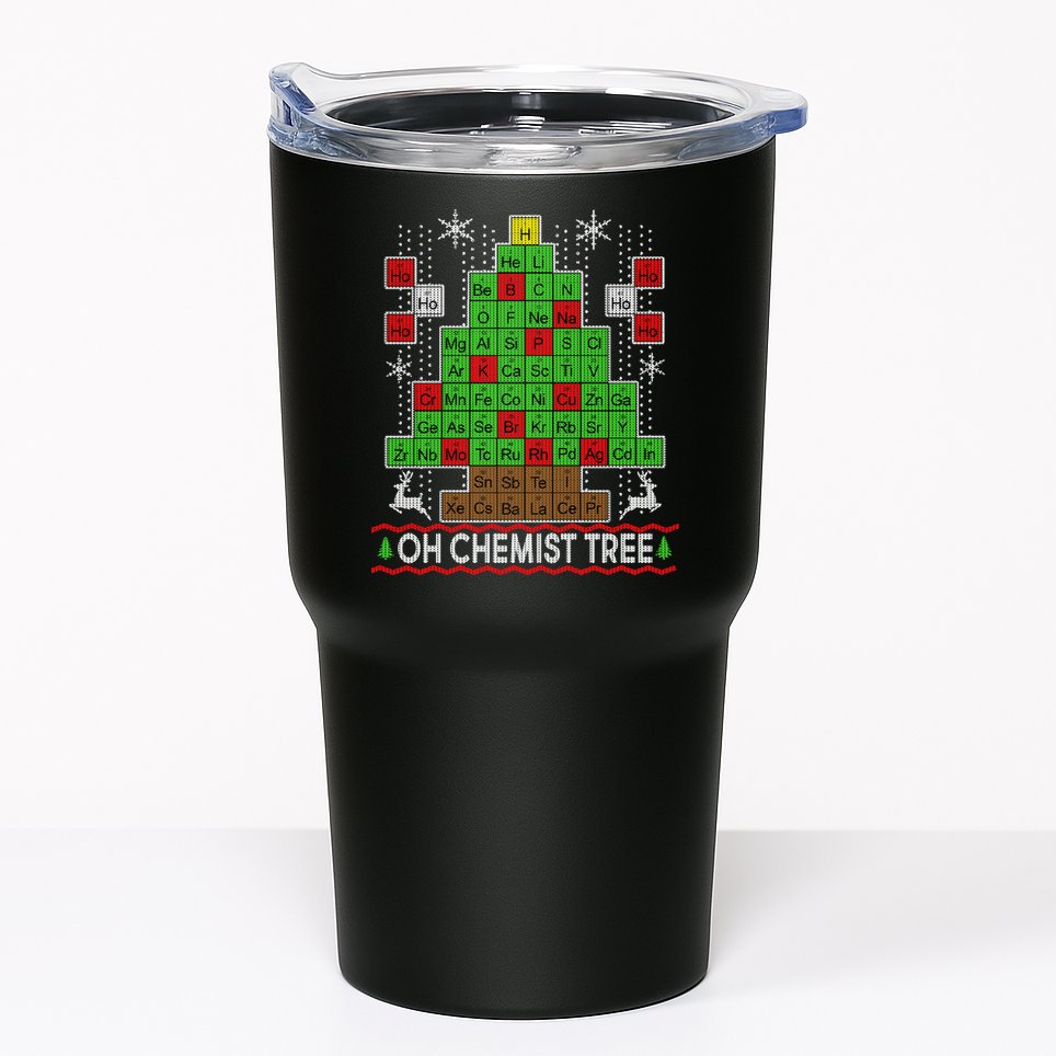 Oh Chemist Tree Ugly Christmas Sweater Tumbler
