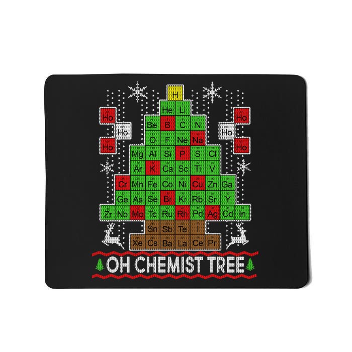 Oh Chemist Tree Ugly Christmas Sweater Mousepad