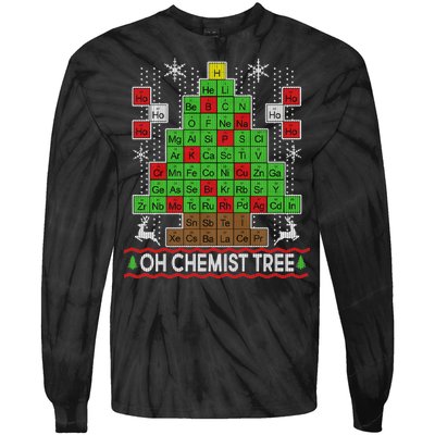 Oh Chemist Tree Ugly Christmas Sweater Tie-Dye Long Sleeve Shirt