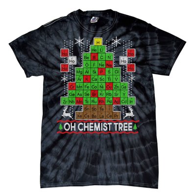 Oh Chemist Tree Ugly Christmas Sweater Tie-Dye T-Shirt