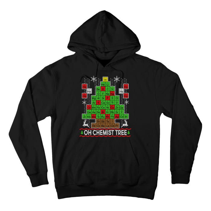 Oh Chemist Tree Ugly Christmas Sweater Tall Hoodie