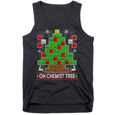 Oh Chemist Tree Ugly Christmas Sweater Tank Top