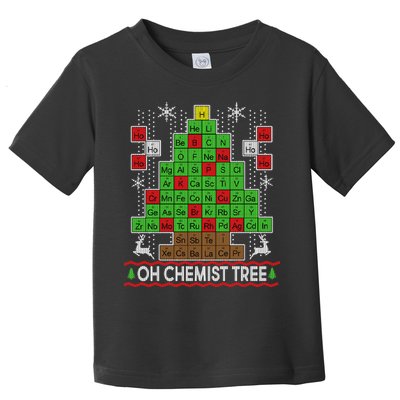 Oh Chemist Tree Ugly Christmas Sweater Toddler T-Shirt