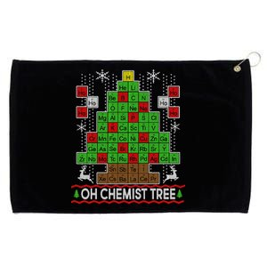 Oh Chemist Tree Ugly Christmas Sweater Grommeted Golf Towel