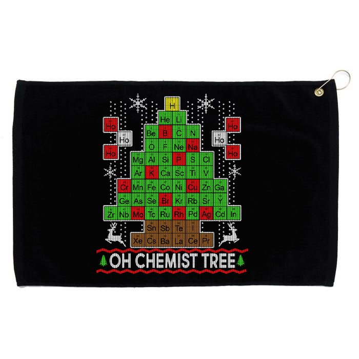 Oh Chemist Tree Ugly Christmas Sweater Grommeted Golf Towel