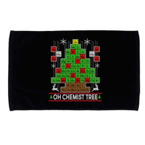 Oh Chemist Tree Ugly Christmas Sweater Microfiber Hand Towel