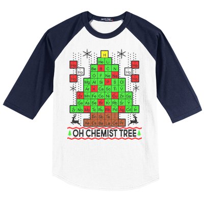 Oh Chemist Tree Ugly Christmas Sweater Baseball Sleeve Shirt