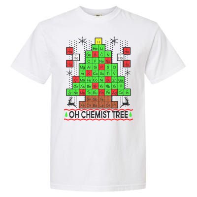 Oh Chemist Tree Ugly Christmas Sweater Garment-Dyed Heavyweight T-Shirt