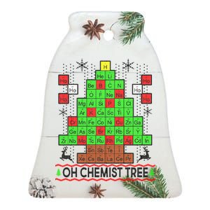 Oh Chemist Tree Ugly Christmas Sweater Ceramic Bell Ornament