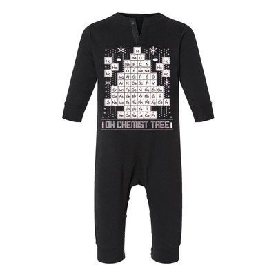 Oh Chemistry Tree Chemist Ugly Christmas Sweater Infant Fleece One Piece