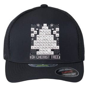 Oh Chemistry Tree Chemist Ugly Christmas Sweater Flexfit Unipanel Trucker Cap