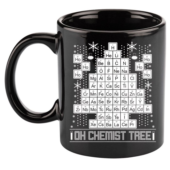 Oh Chemistry Tree Chemist Ugly Christmas Sweater 11oz C Handle Ceramic Mug