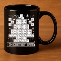 Oh Chemistry Tree Chemist Ugly Christmas Sweater 11oz C Handle Ceramic Mug