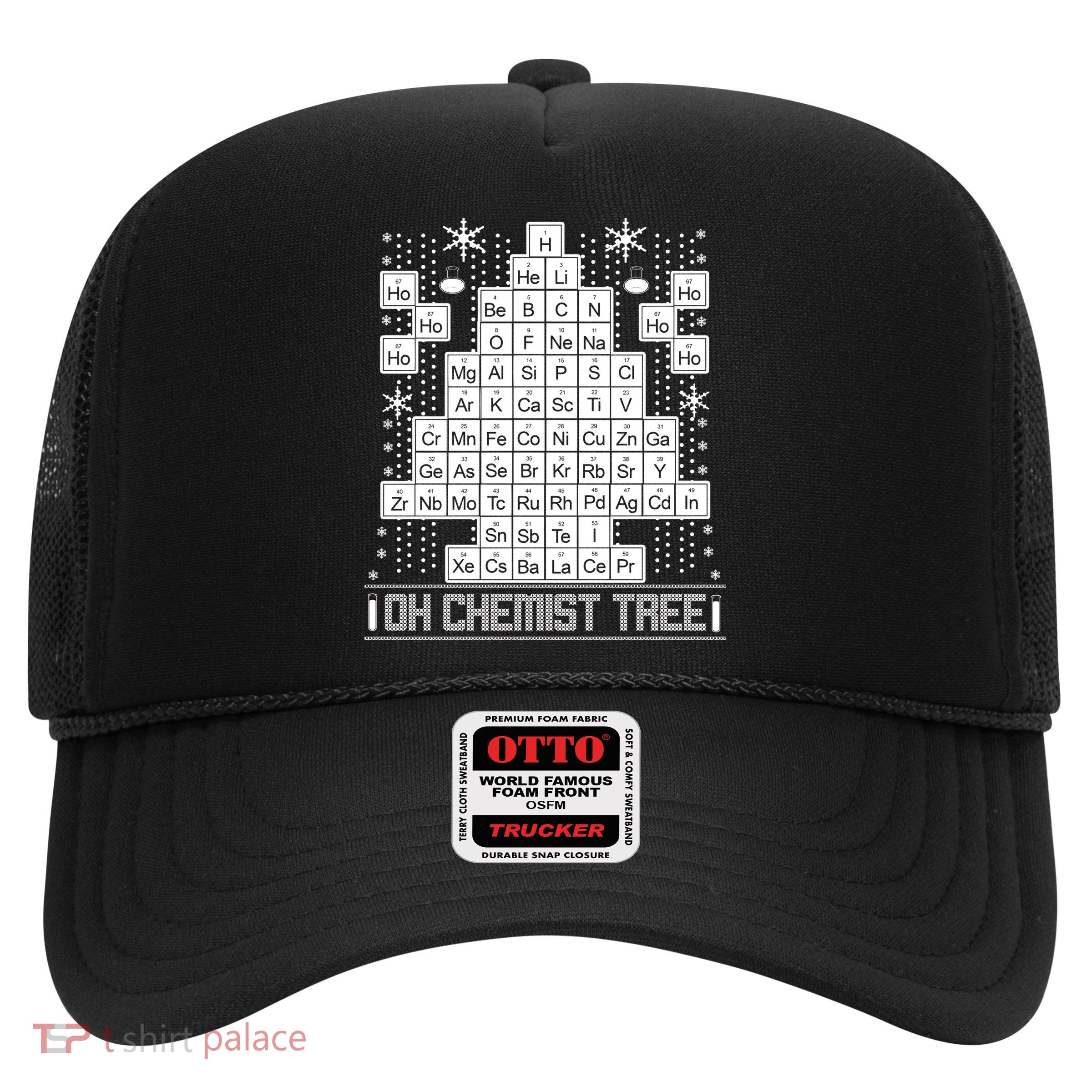 Oh Chemistry Tree Chemist Ugly Christmas Sweater Trucker Hat