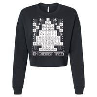 Oh Chemistry Tree Chemist Ugly Christmas Sweater Cropped Pullover Crew