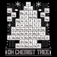 Oh Chemistry Tree Chemist Ugly Christmas Sweater Short Acrylic Beanie