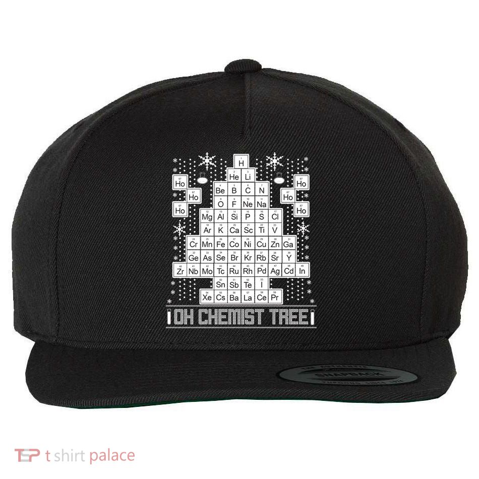 Oh Chemistry Tree Chemist Ugly Christmas Sweater Wool Snapback Cap