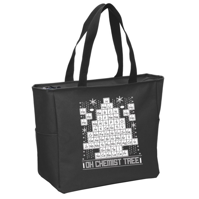 Oh Chemistry Tree Chemist Ugly Christmas Sweater Zip Tote Bag