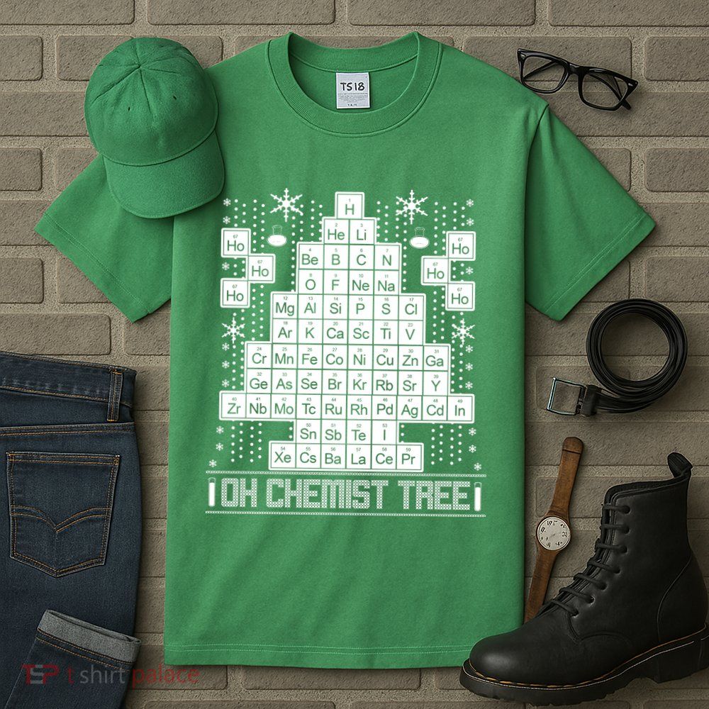 Oh Chemistry Tree Chemist Ugly Christmas Sweater Tall T-Shirt