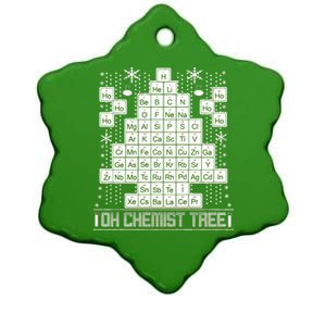 Oh Chemistry Tree Chemist Ugly Christmas Sweater Ceramic Star Ornament