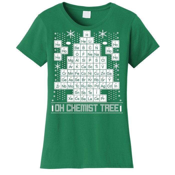 Oh Chemistry Tree Chemist Ugly Christmas Sweater Women's T-Shirt