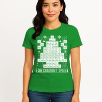 Oh Chemistry Tree Chemist Ugly Christmas Sweater Womens T-Shirt
