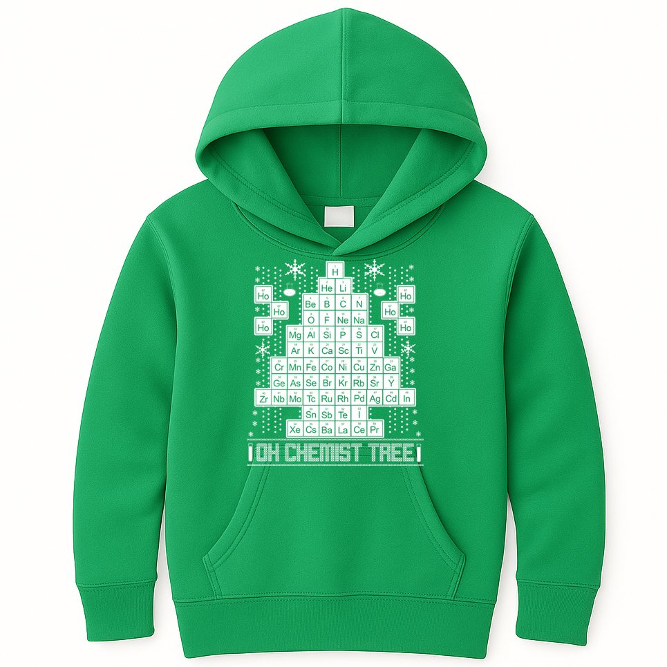Oh Chemistry Tree Chemist Ugly Christmas Sweater Kids Hoodie