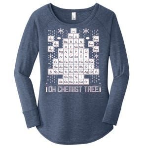 Oh Chemistry Tree Chemist Ugly Christmas Sweater Women's Perfect Tri Tunic Long Sleeve Shirt