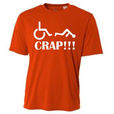 Oh Crap Wheel Chair Fail Cooling Performance Crew T-Shirt