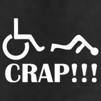 Oh Crap Wheel Chair Fail 7 Panel Mesh Trucker Snapback Hat
