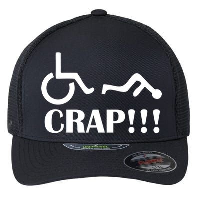 Oh Crap Wheel Chair Fail Flexfit Unipanel Trucker Cap