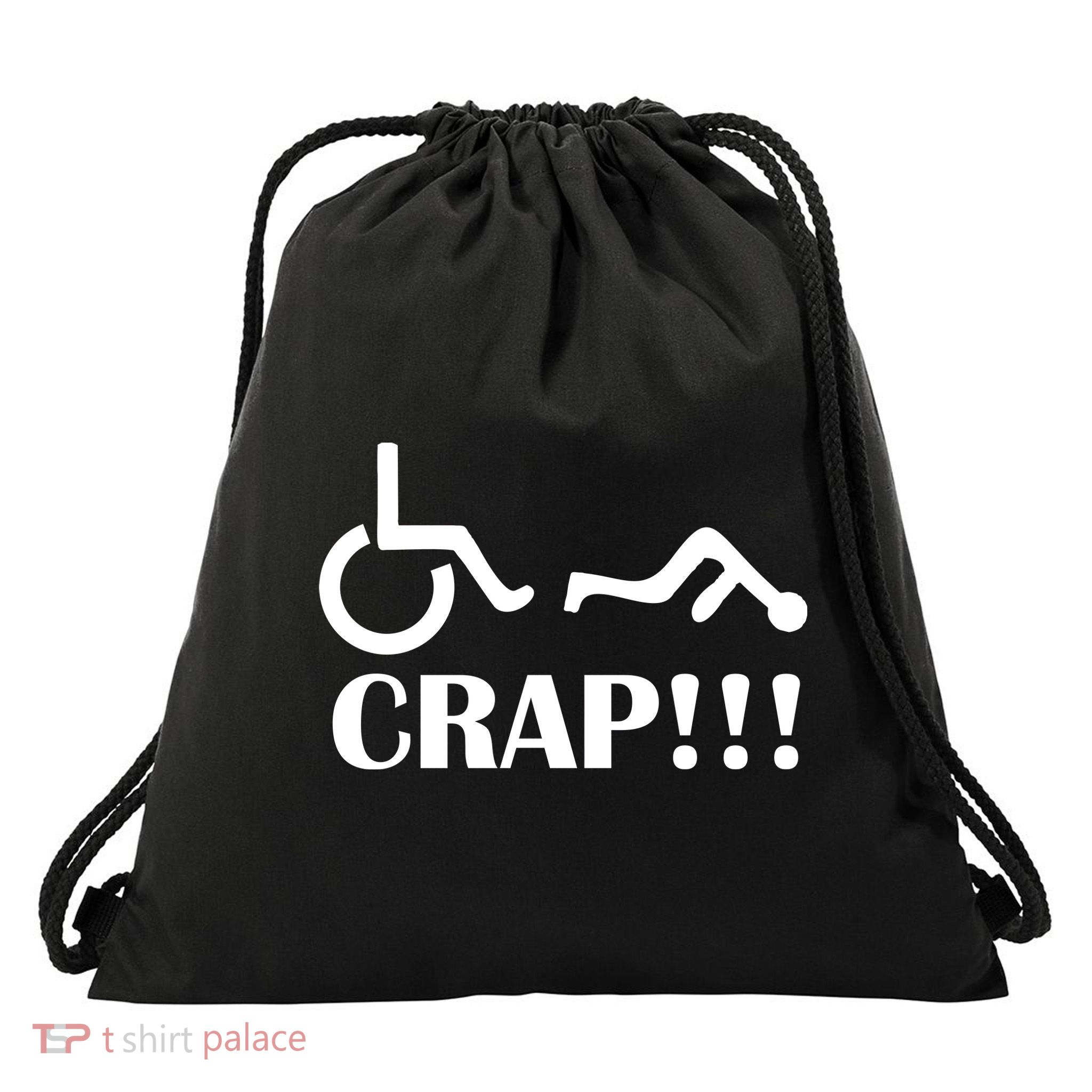Oh Crap Wheel Chair Fail Drawstring Bag