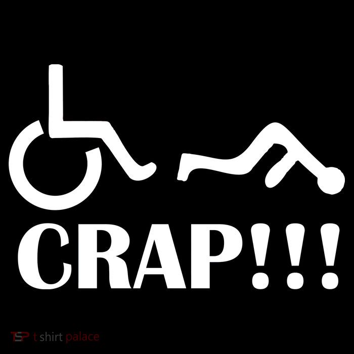 Oh Crap Wheel Chair Fail Cooling Performance Long Sleeve Crew