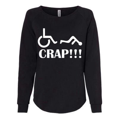 Oh Crap Wheel Chair Fail Womens California Wash Sweatshirt