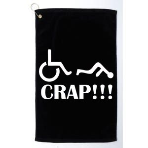 Oh Crap Wheel Chair Fail Platinum Collection Golf Towel