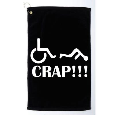 Oh Crap Wheel Chair Fail Platinum Collection Golf Towel