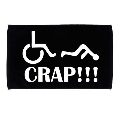 Oh Crap Wheel Chair Fail Microfiber Hand Towel