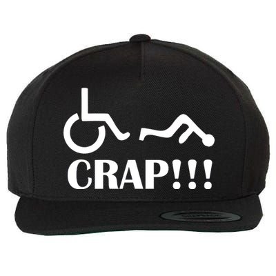 Oh Crap Wheel Chair Fail Wool Snapback Cap