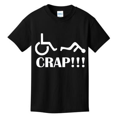 Oh Crap Wheel Chair Fail Kids T-Shirt