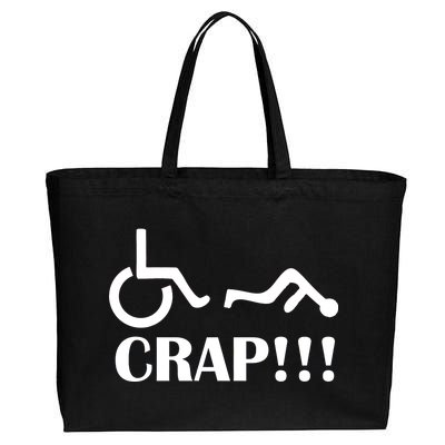 Oh Crap Wheel Chair Fail Cotton Canvas Jumbo Tote