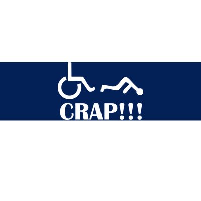 Oh Crap Wheel Chair Fail Bumper Sticker